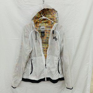 Harley Davidson Windbreaker Jacket Transparent Letter Block Spell Out